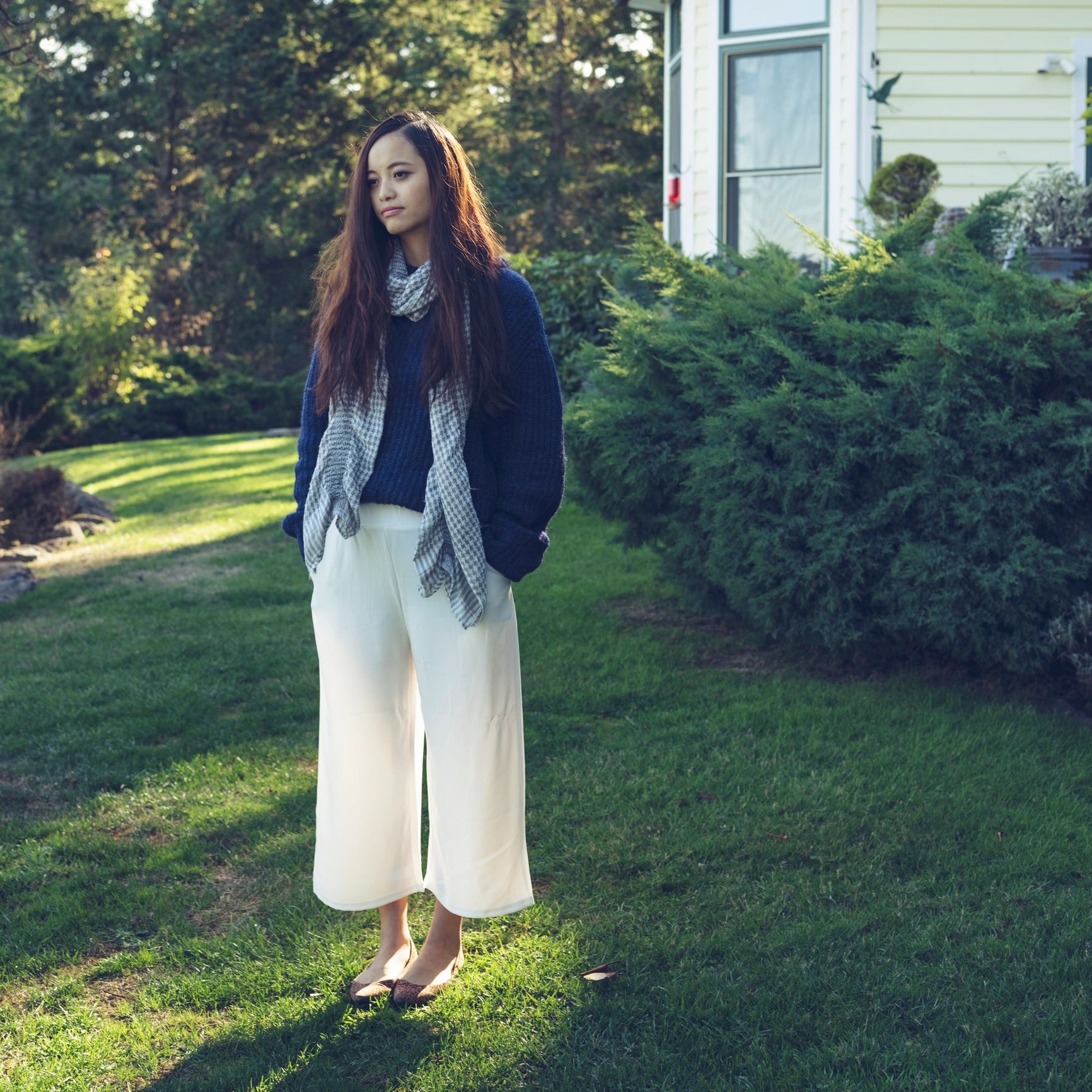 Homeowner portrait outdoors